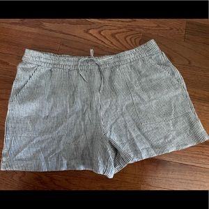 JCrew linen draw string shorts- L